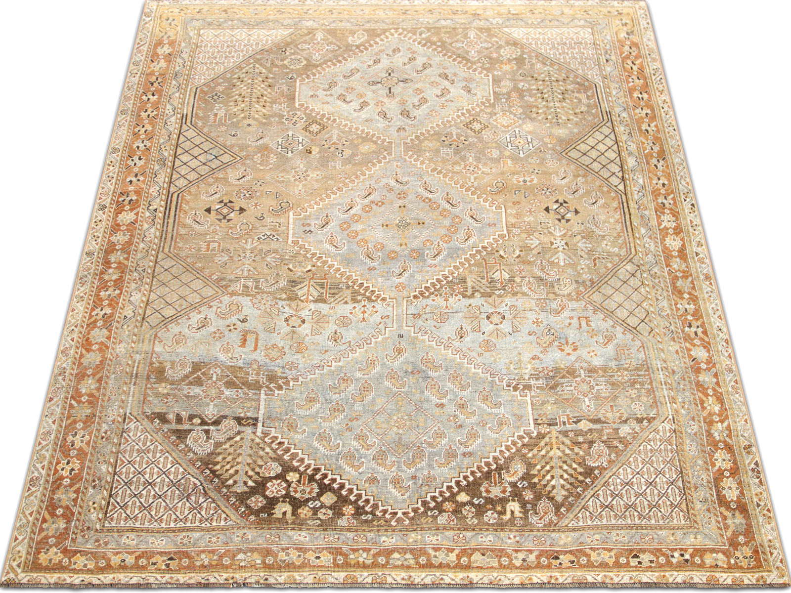 Antique Persian Shiraz Rug - 7'6" x 9'6" - 260029