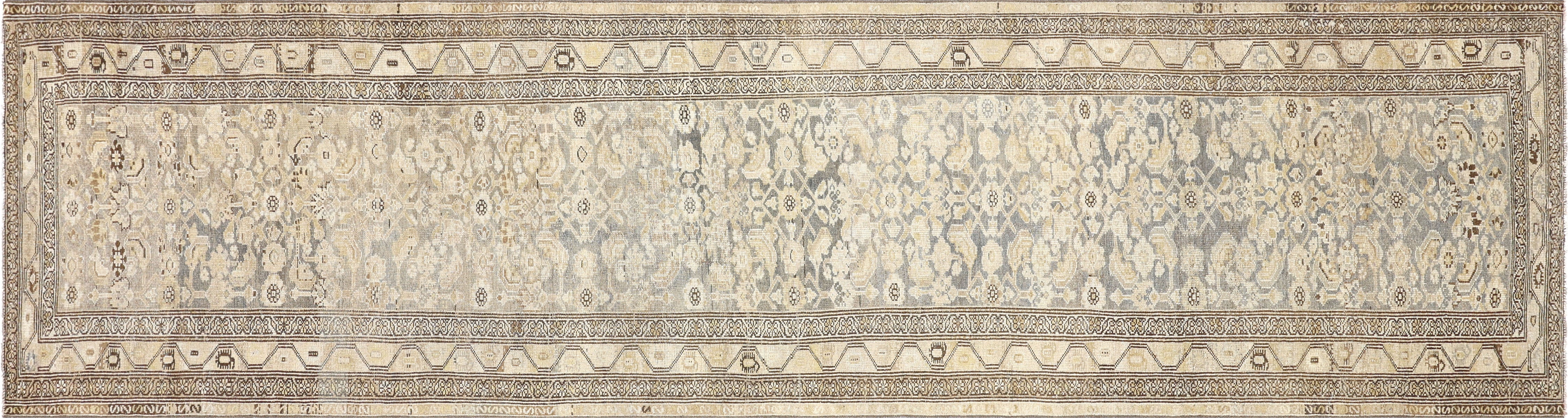 Semi Antique Persian Melayer Runner - 3'7" x 15'10" - 260030
