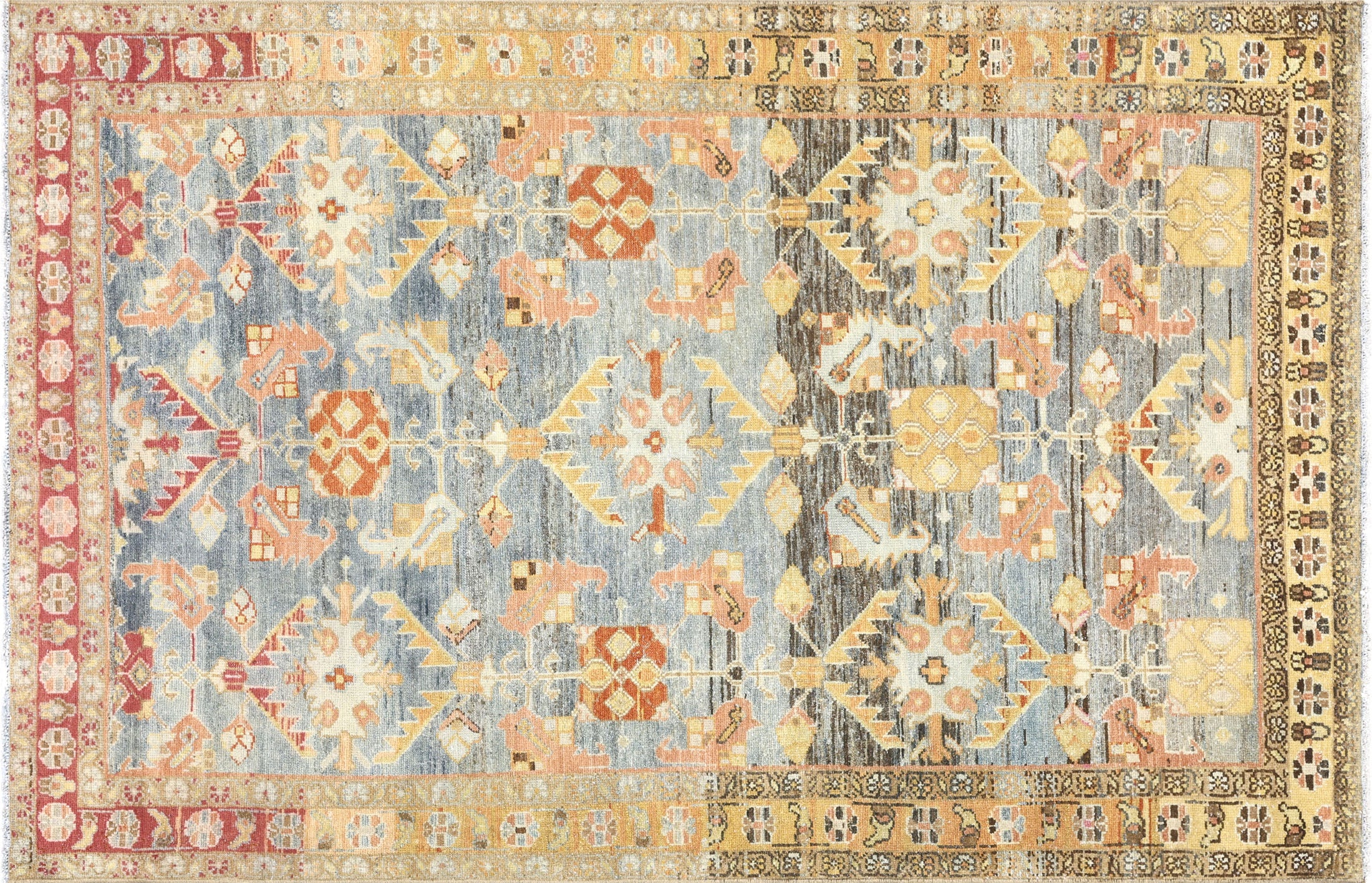 Semi Antique Persian Melayer Rug - 4'2" x 6'4" - 260032