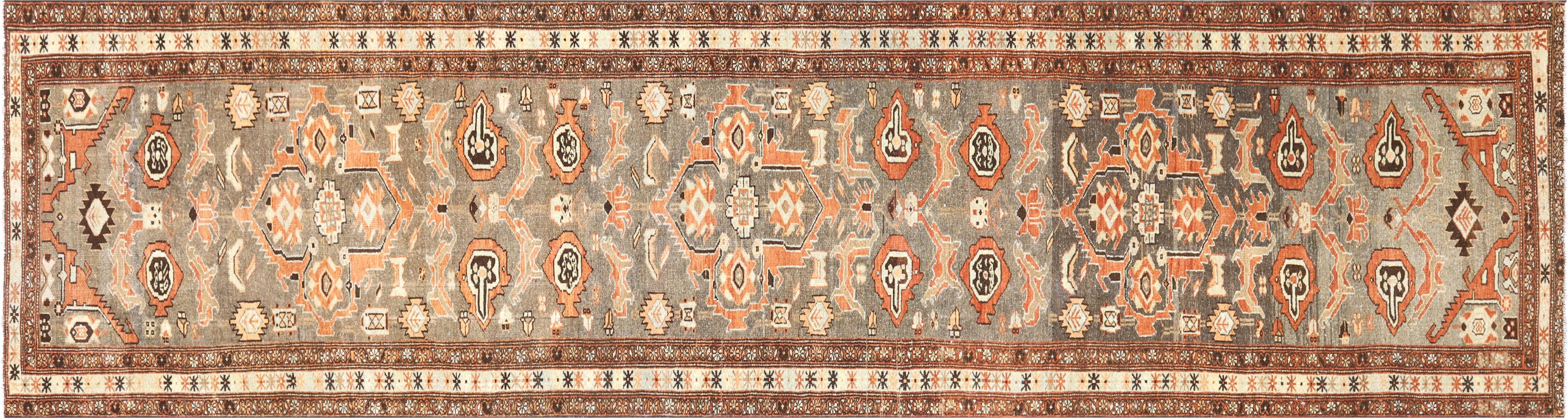 Semi Antique Persian Melayer Runner - 3'5" x 16'4" - 260033