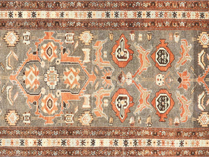 Semi Antique Persian Melayer Runner - 3'5" x 16'4" - 260033