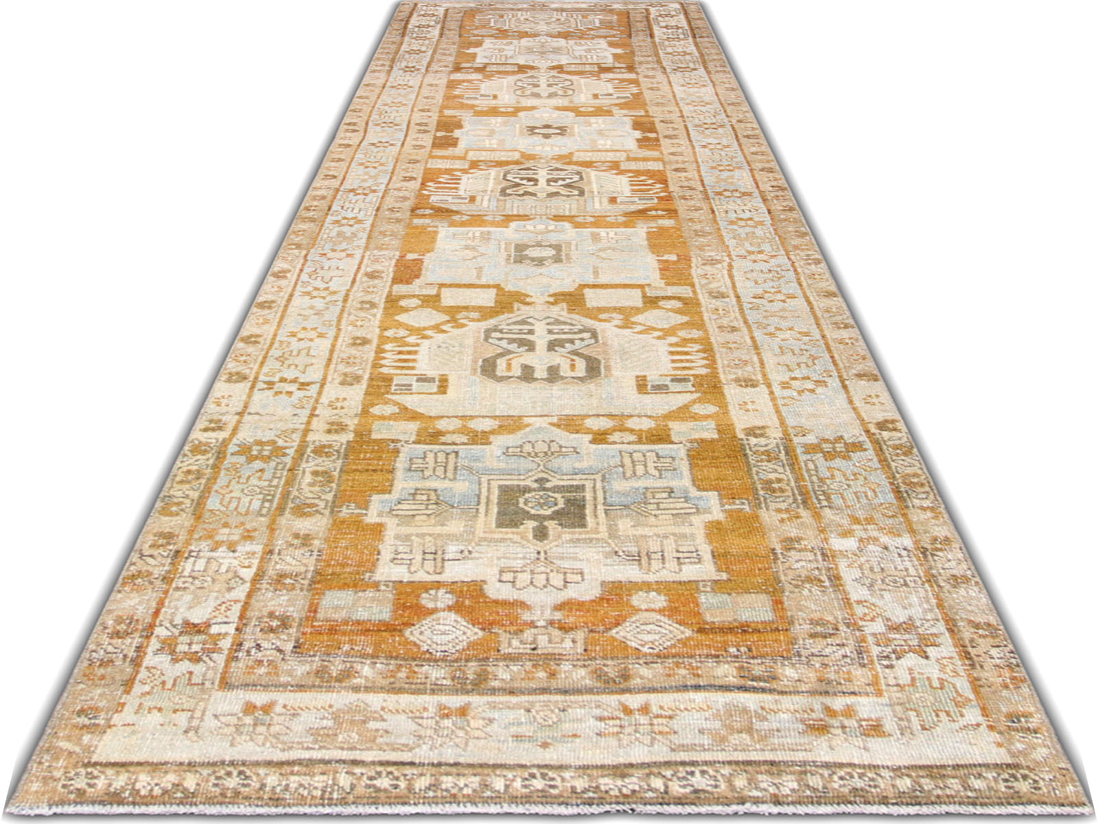 Semi Antique Persian Karadja Runner - 2'8" x 13'6" - 260034