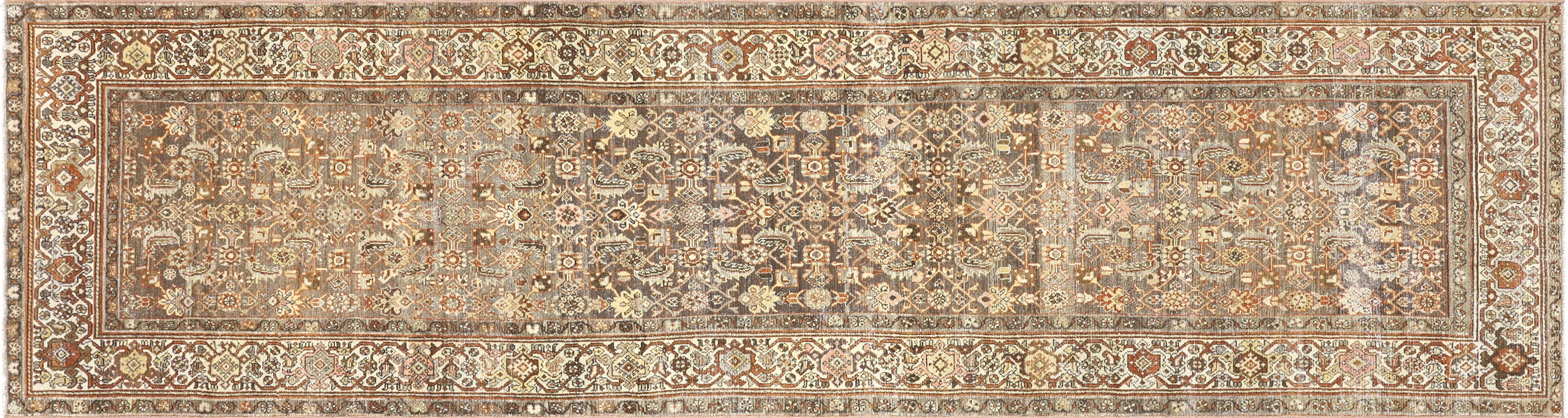 Semi Antique Persian Melayer Runner - 3'2" x 13'3" - 260035