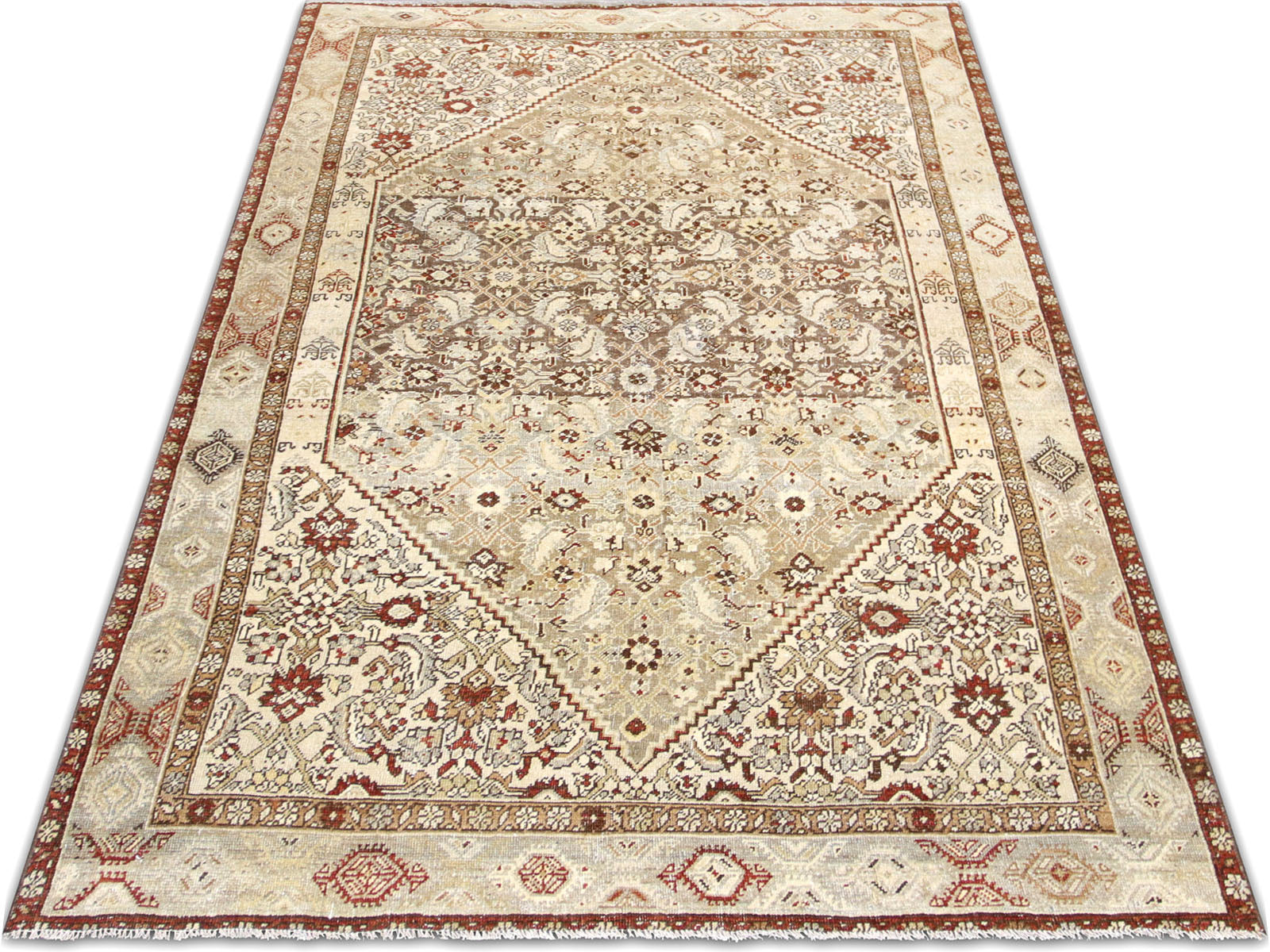 Semi Antique Persian Melayer Rug - 4'2" x 6'4" - 260037