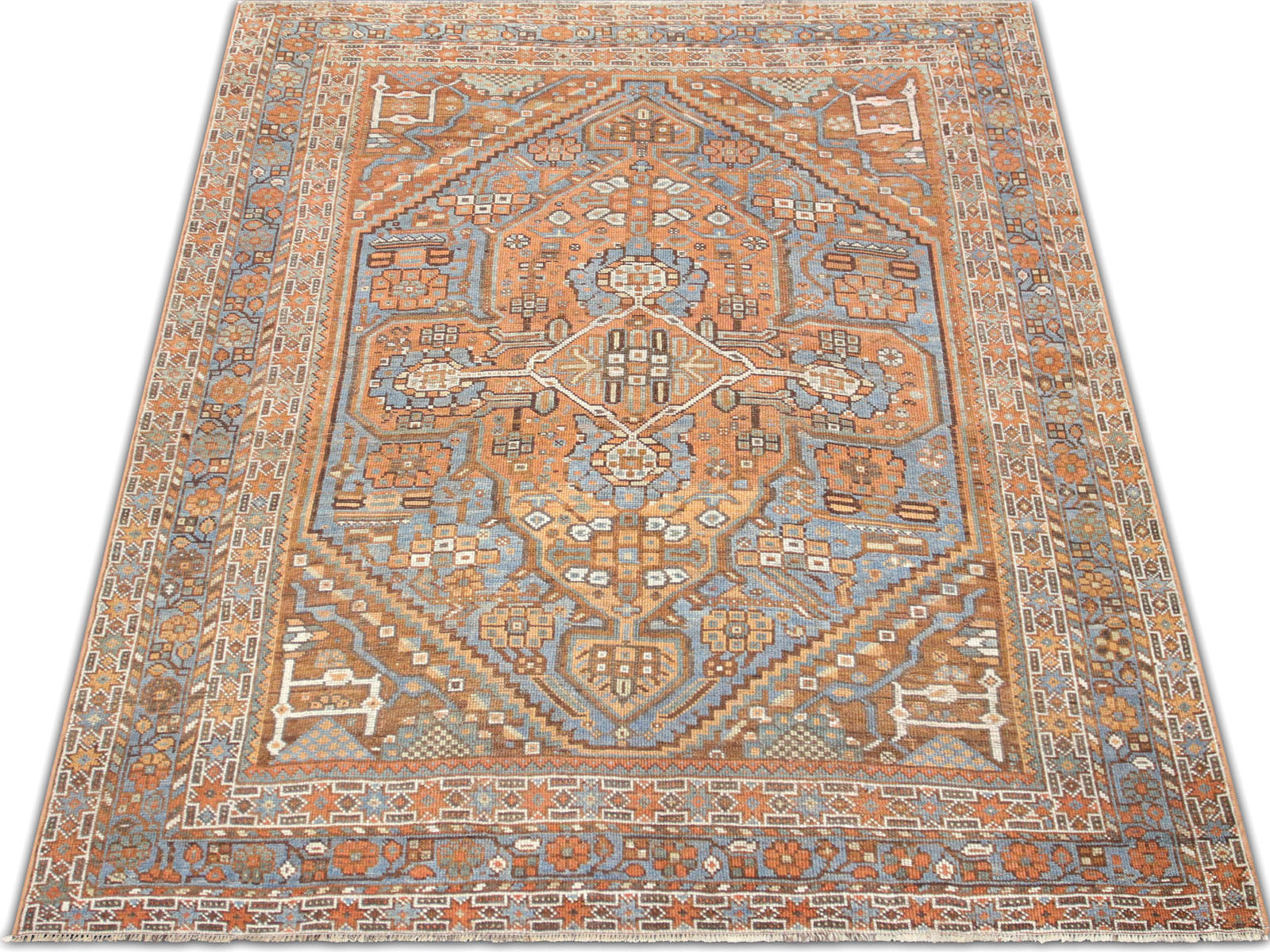 Antique Persian Shiraz Rug - 5'4" x 6'11" - 260042