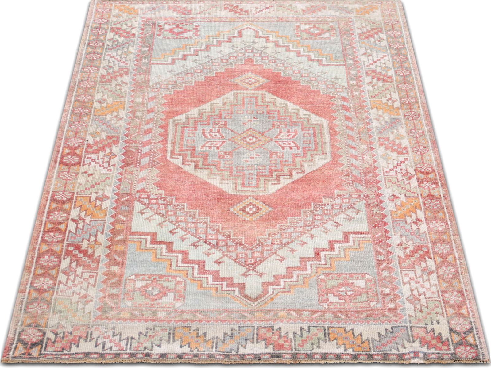 Semi Antique Turkish Oushak Rug - 3'8" x 5'6" - 260047