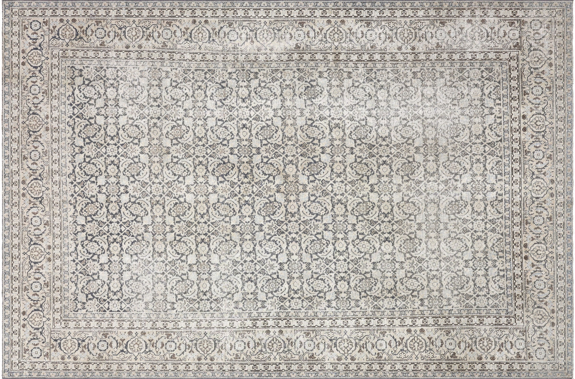 Semi Antique Persian Tabriz Rug - 7'8" x 11'6" - 260058
