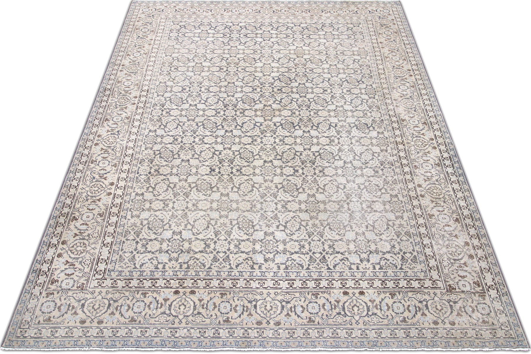 Semi Antique Persian Tabriz Rug - 7'8" x 11'6" - 260058