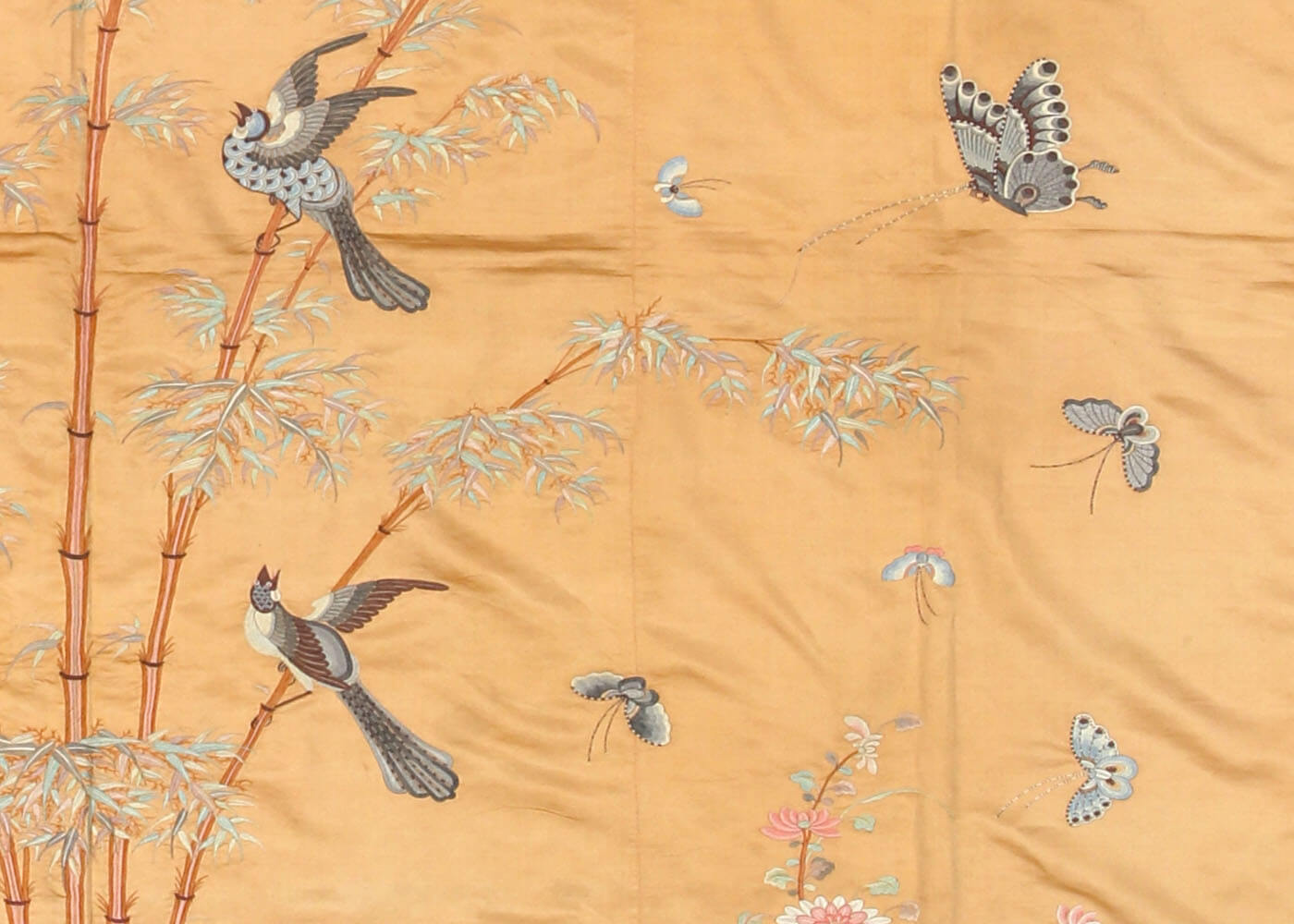 Semi Antique Cantonese Silk Embrodery - 7' x 8' - 851004