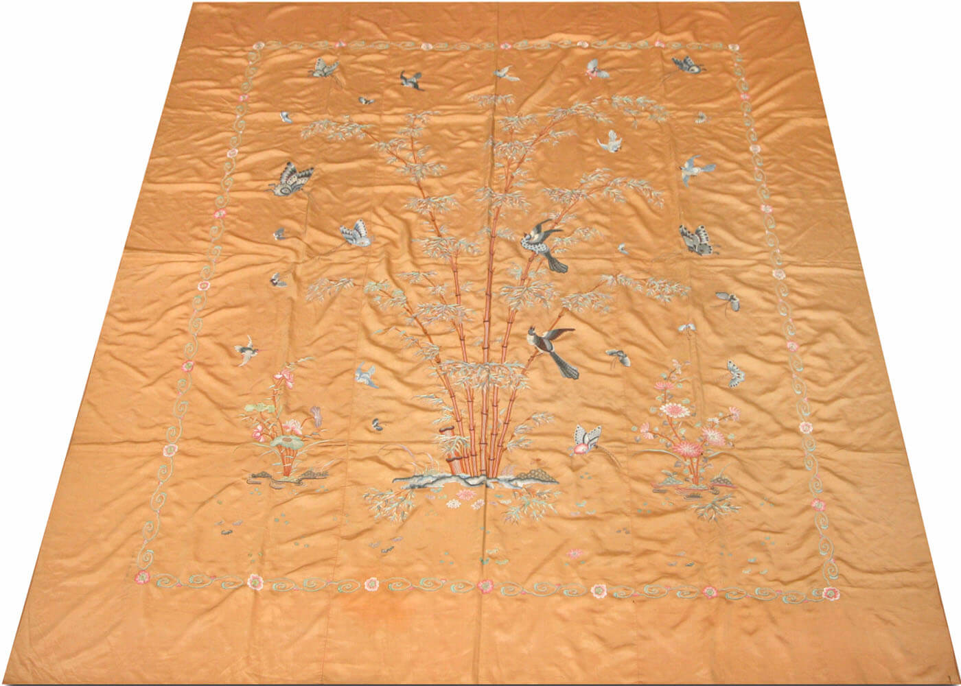 Semi Antique Cantonese Silk Embrodery - 7' x 8' - 851004
