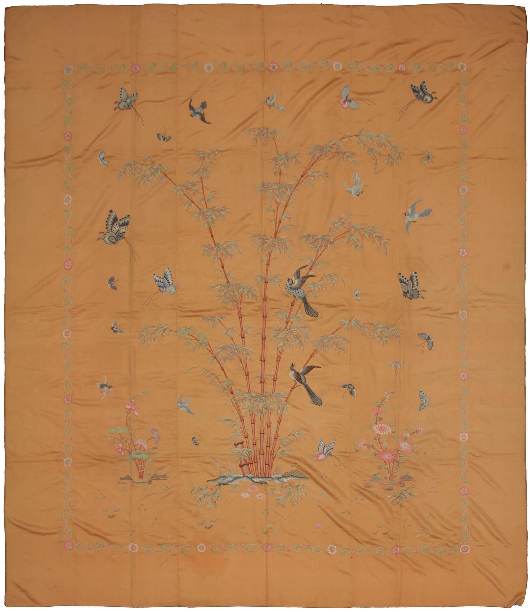 Semi Antique Cantonese Silk Embrodery - 7' x 8' - 851004