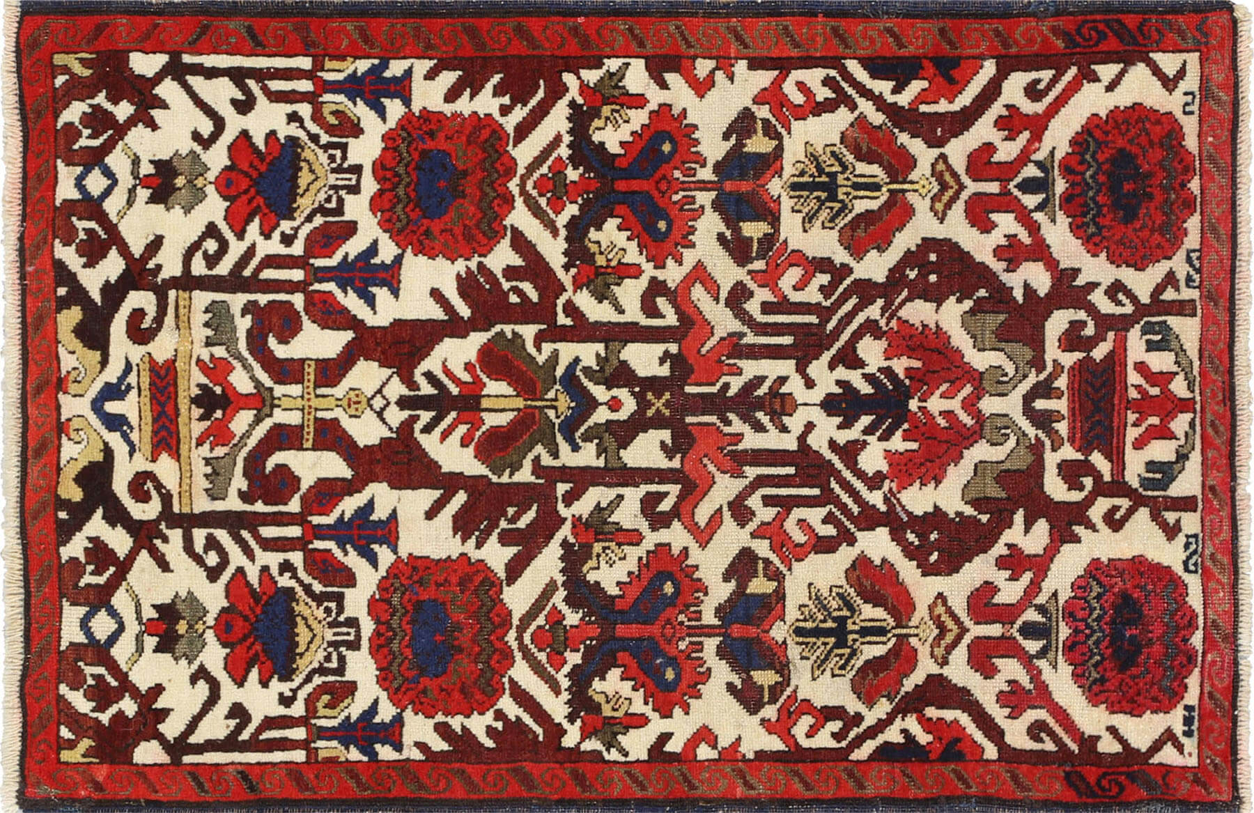 Antique Caucasian Kuba Rug - 2'2" x 3'3"