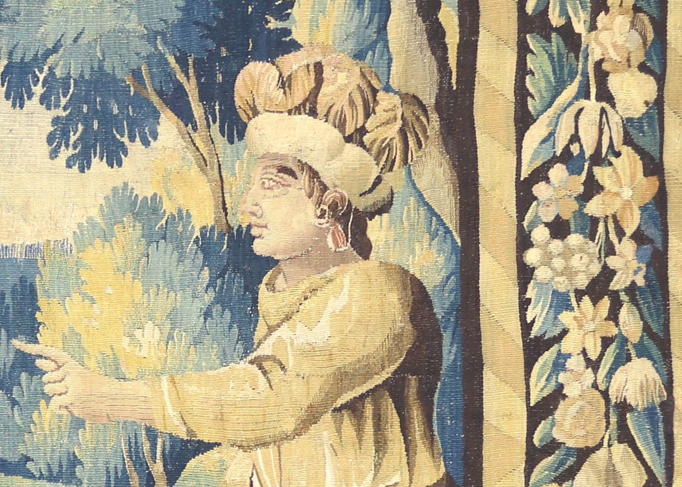 Antique Flemish Tapestry - 4'2" x 9'6" - 905479
