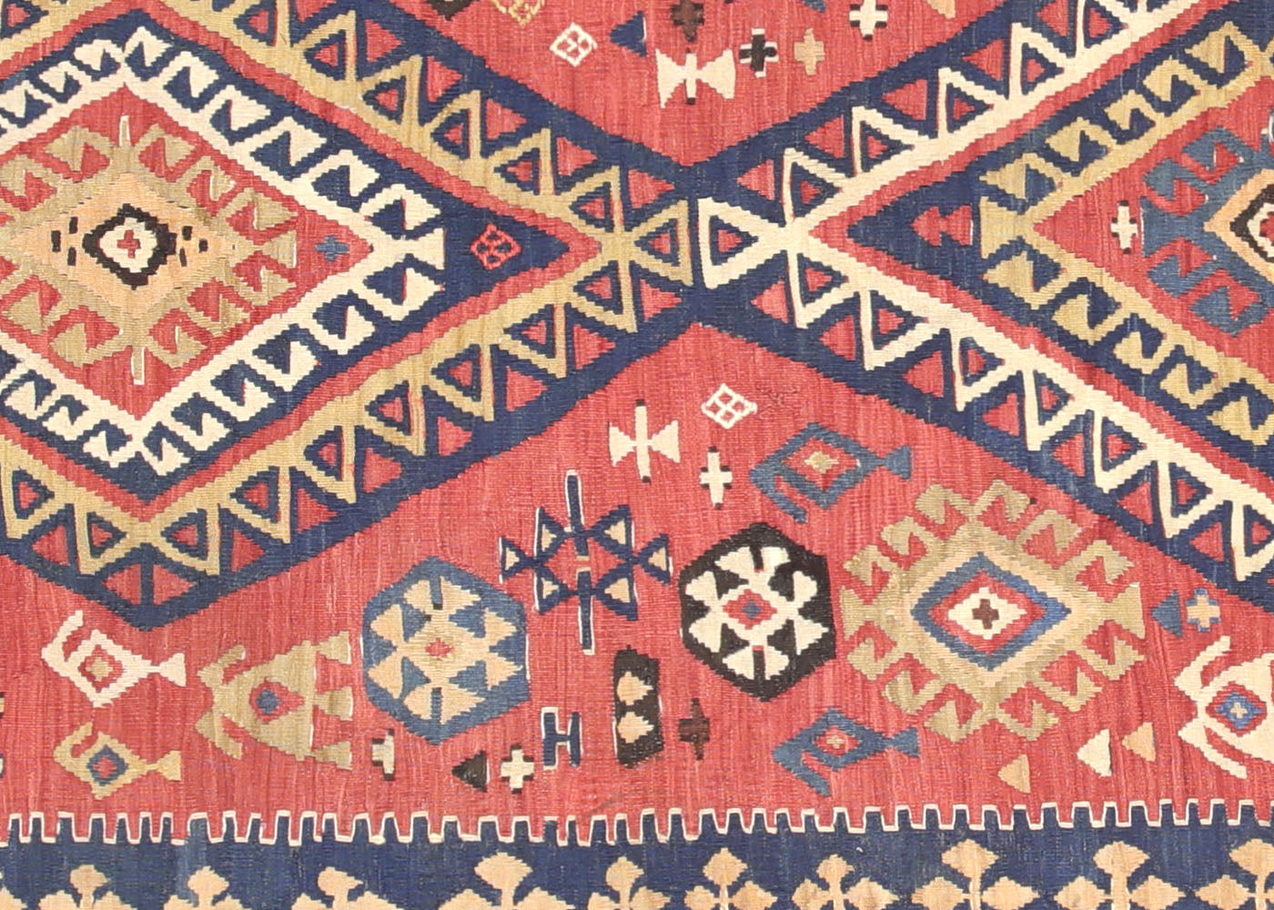 Antique Caucasian Kilim - 6'2" x 10'2" - 910247