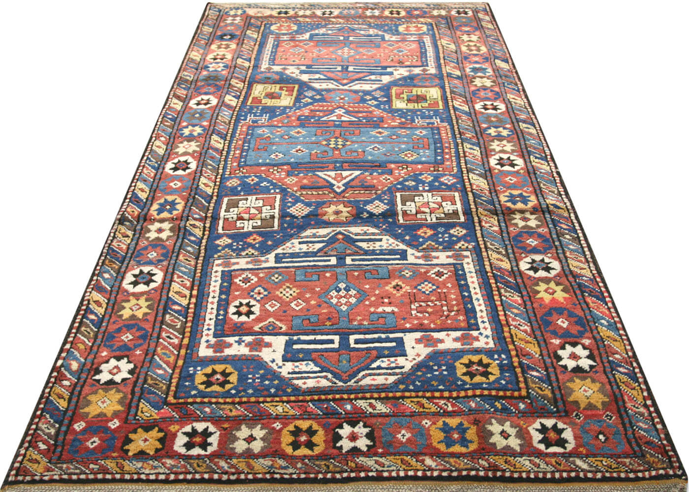 Antique Caucasian Karabagh Rug - 4'3" x 8'6" - 910440