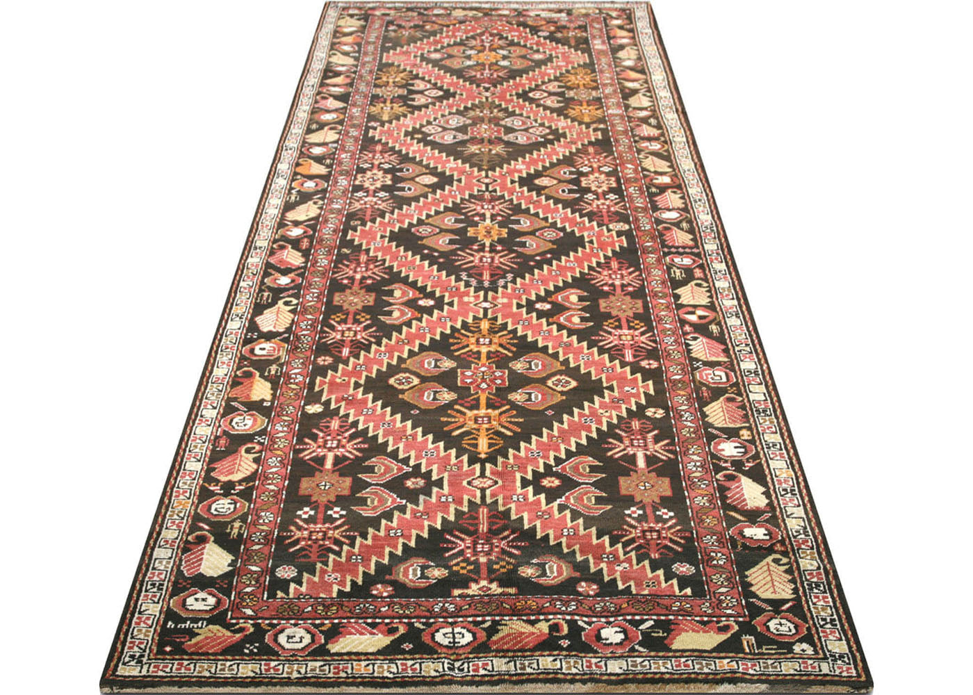 Antique Caucasian Karabagh Rug - 5'7" x 14'3" - 930197