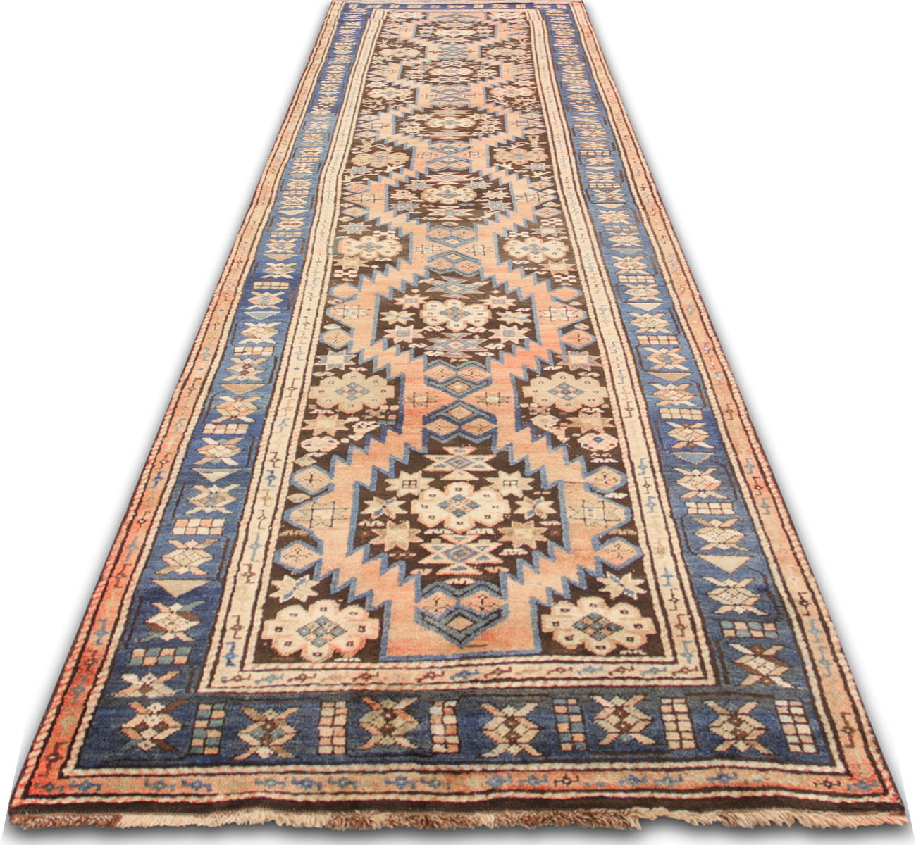 Antique Caucasian Karabagh Runner - 3'5" x 13'2"