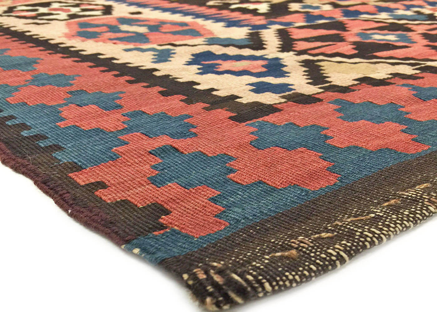 Antique Caucasian Kilim - 5'9" x 12'5" - 960437
