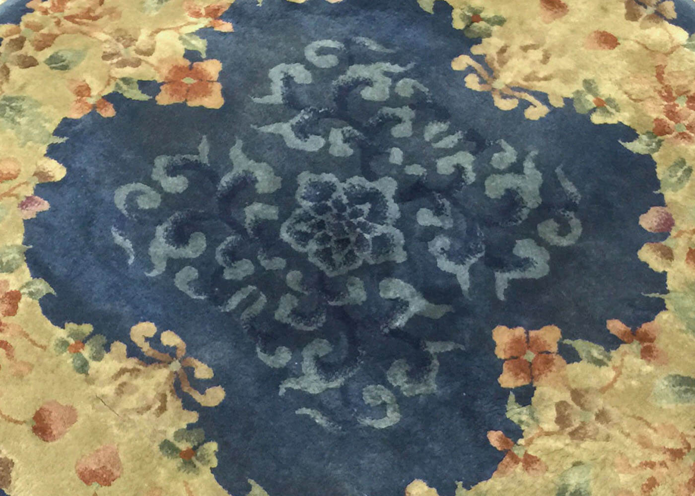 Antique Chinese Art Deco Rug - 3' x 3'