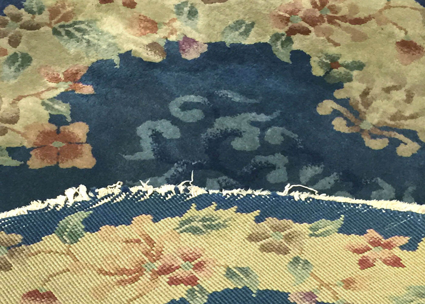 Antique Chinese Art Deco Rug - 3' x 3'