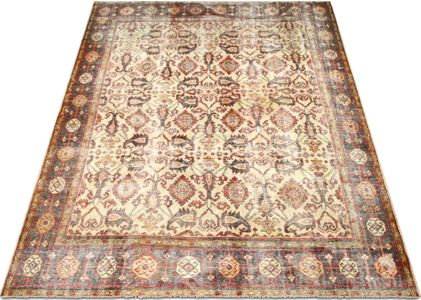 Semi Antique Persian Mahal Rug - 9'6" x 12'6" - 991143