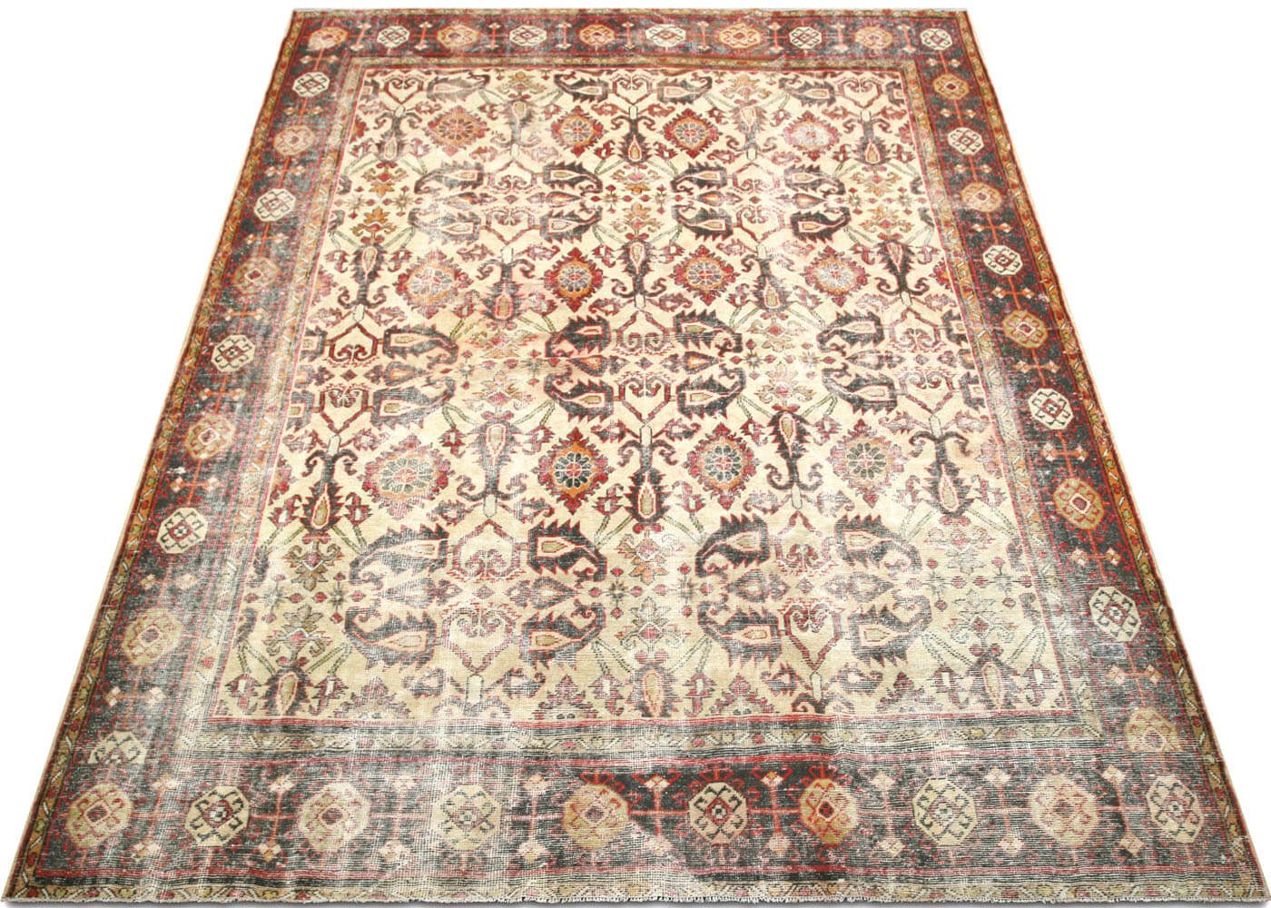 Semi Antique Persian Mahal Rug - 9'6" x 12'6" - 991143