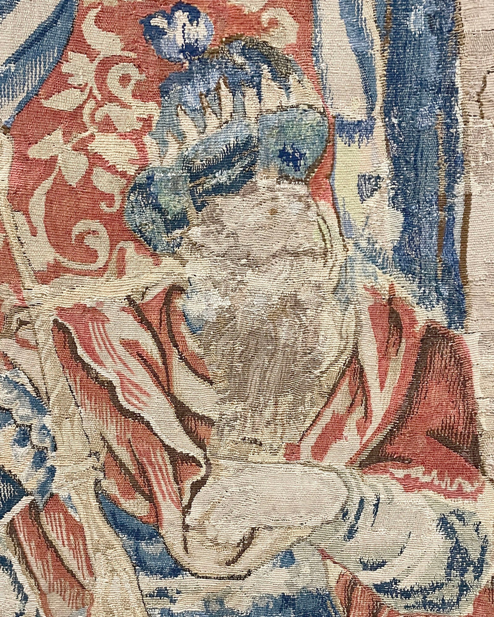 Antique Flemish Tapestry - 4'2" x 4'1"