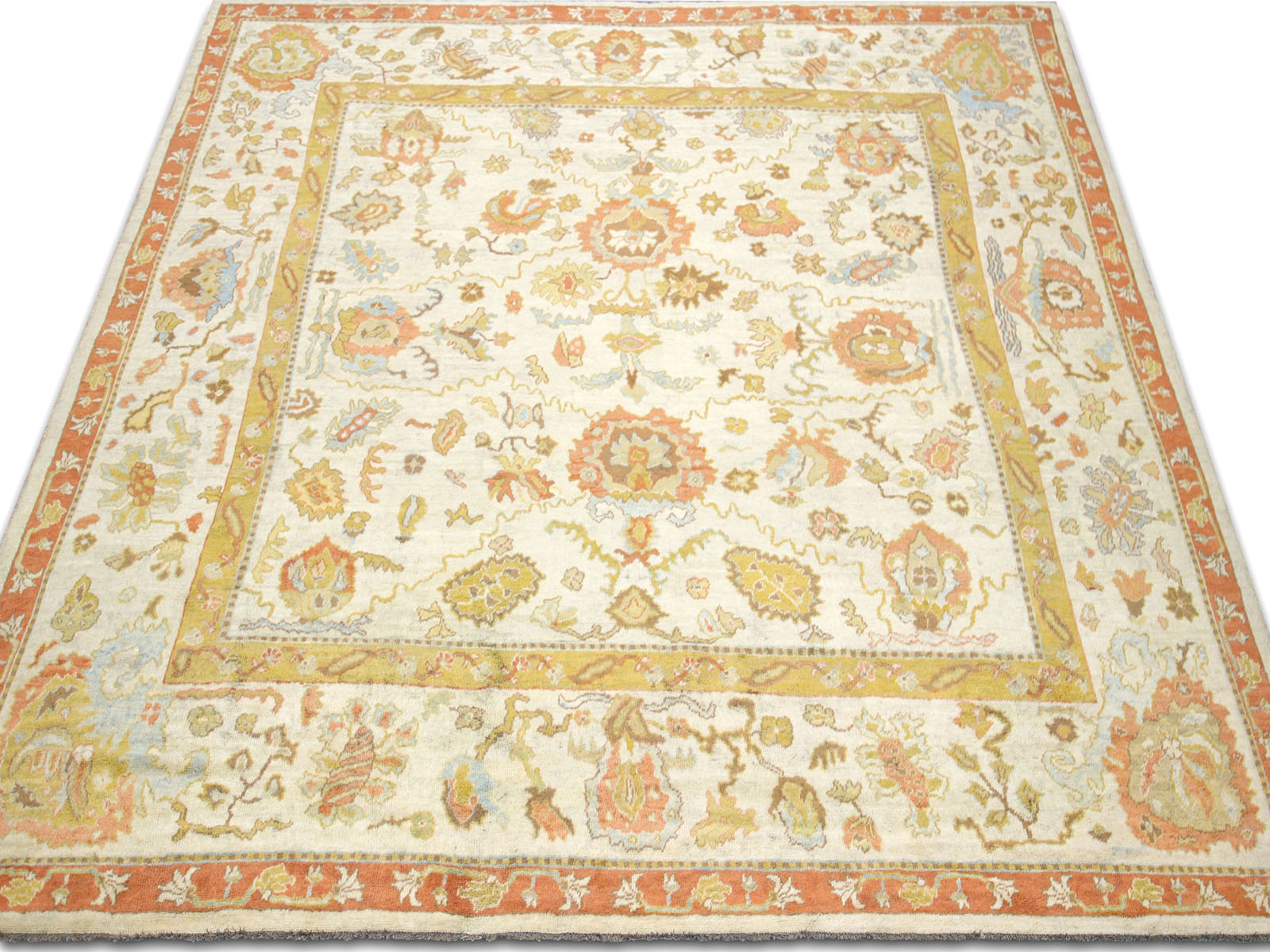 Antique Turkish Oushak Rug - 13' x 14'3"