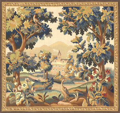 Vintage French Aubusson Tapestry - 4'11" x 5'4"
