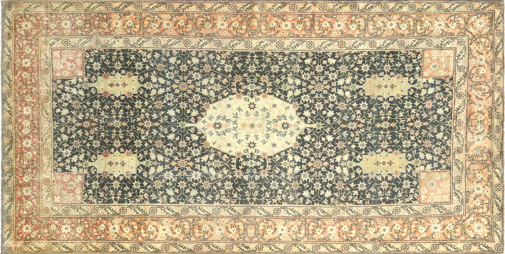 Antique Caucasian Karabagh Carpet - 6'7" x 13'2"