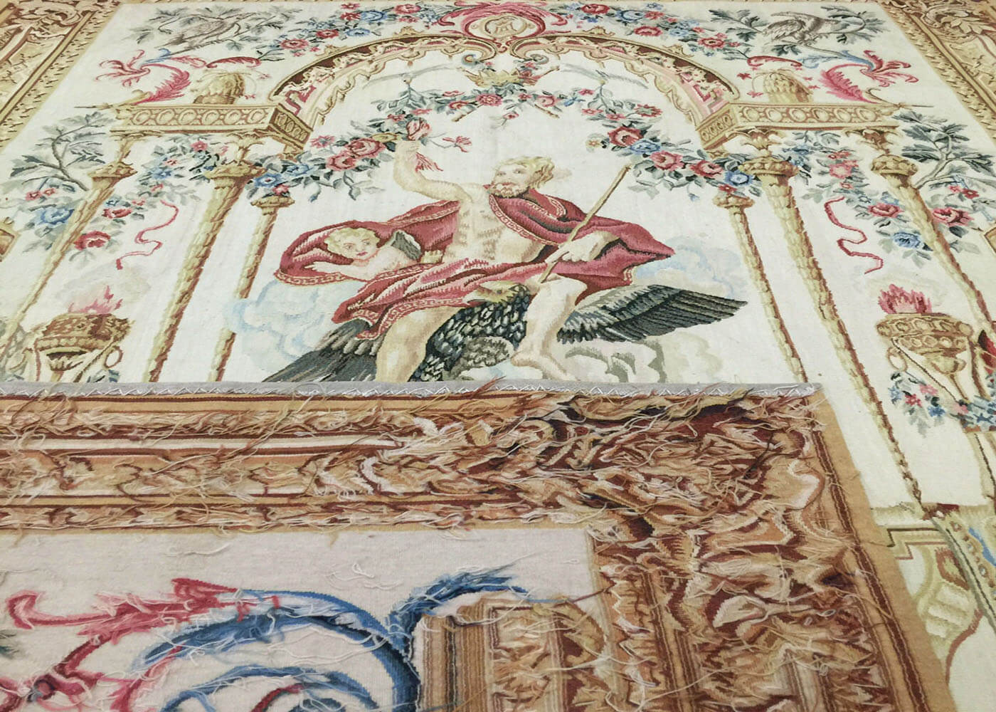 Vintage French Aubusson Tapestry - 4'10" x 7'3"