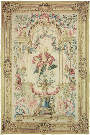 Vintage French Aubusson Tapestry - 4'10" x 7'3"
