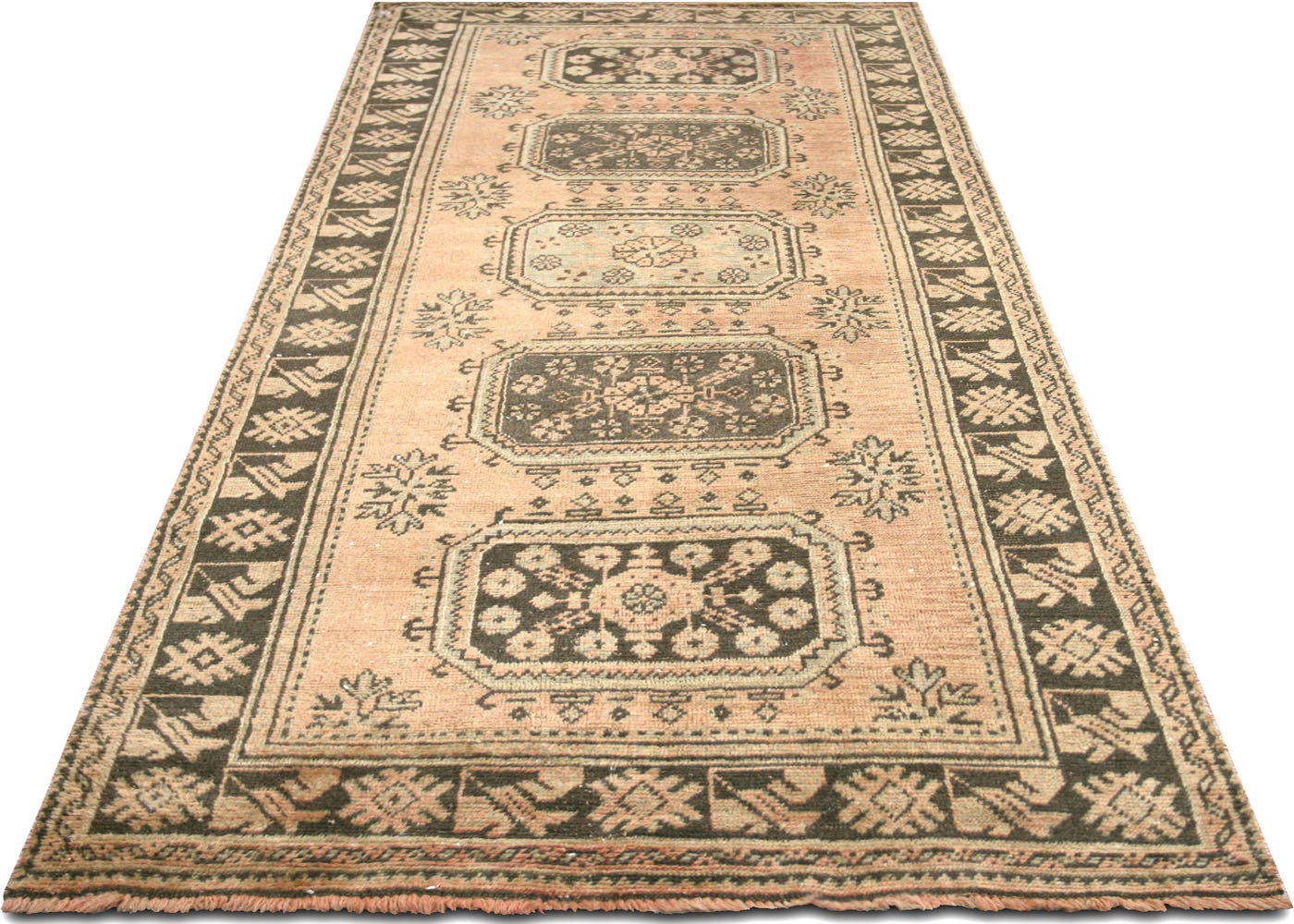 Vintage Turkish Oushak Rug - 4'4" x 11'4"