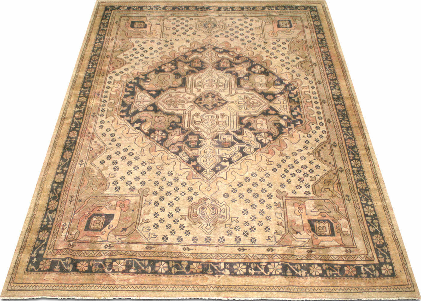 Semi Antique Turkish Oushak Rug - 8'3" x 10'9"