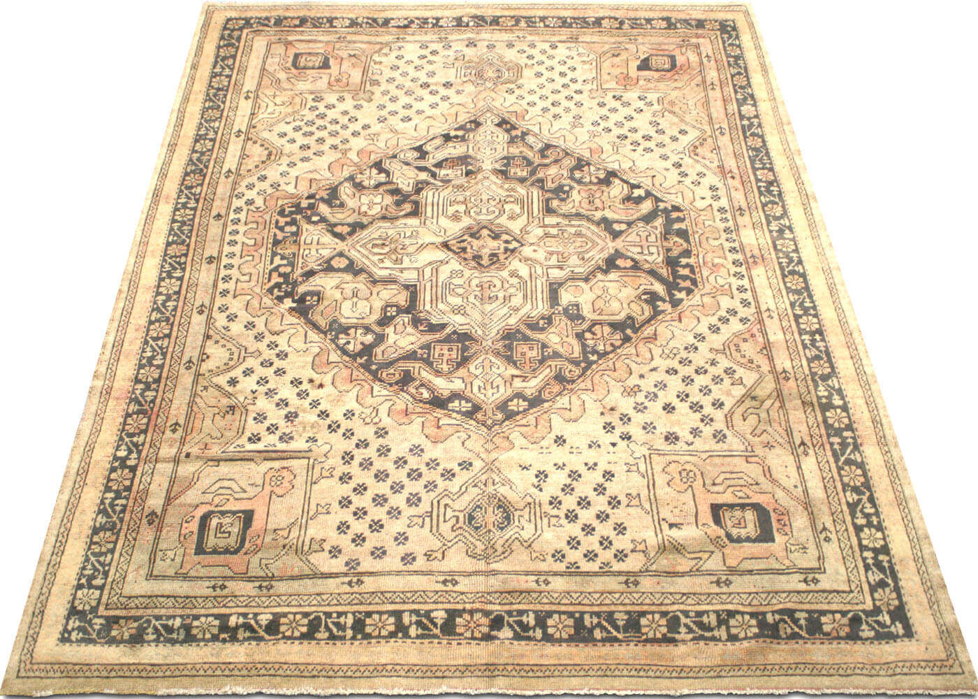 Semi Antique Turkish Oushak Rug - 8'3" x 10'9"