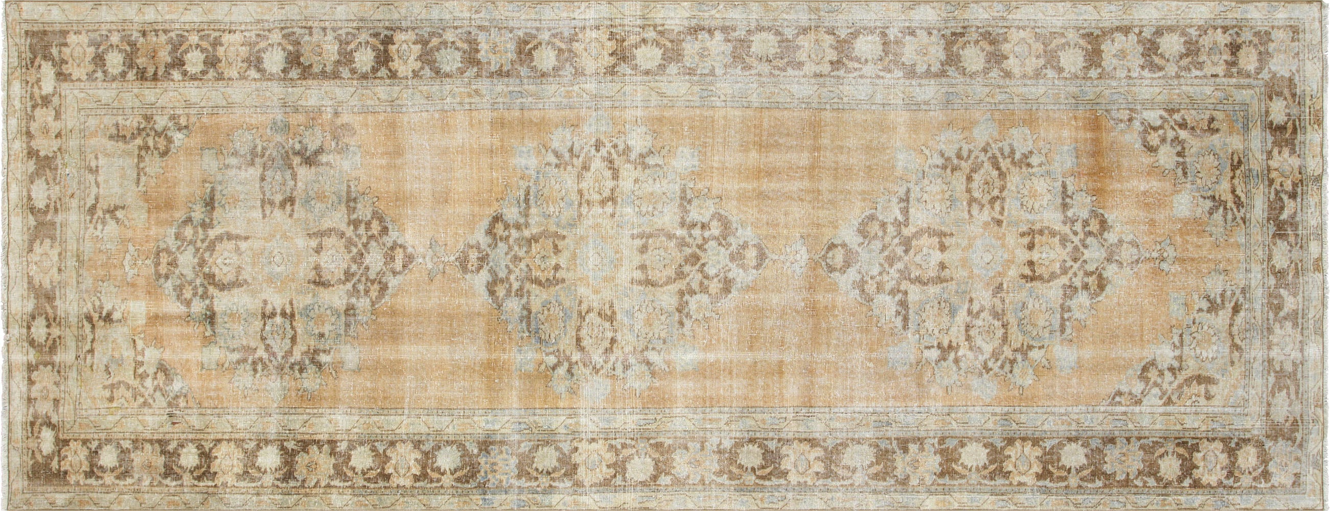 Vintage Turkish Oushak Carpet - 4'11" x 12'10"