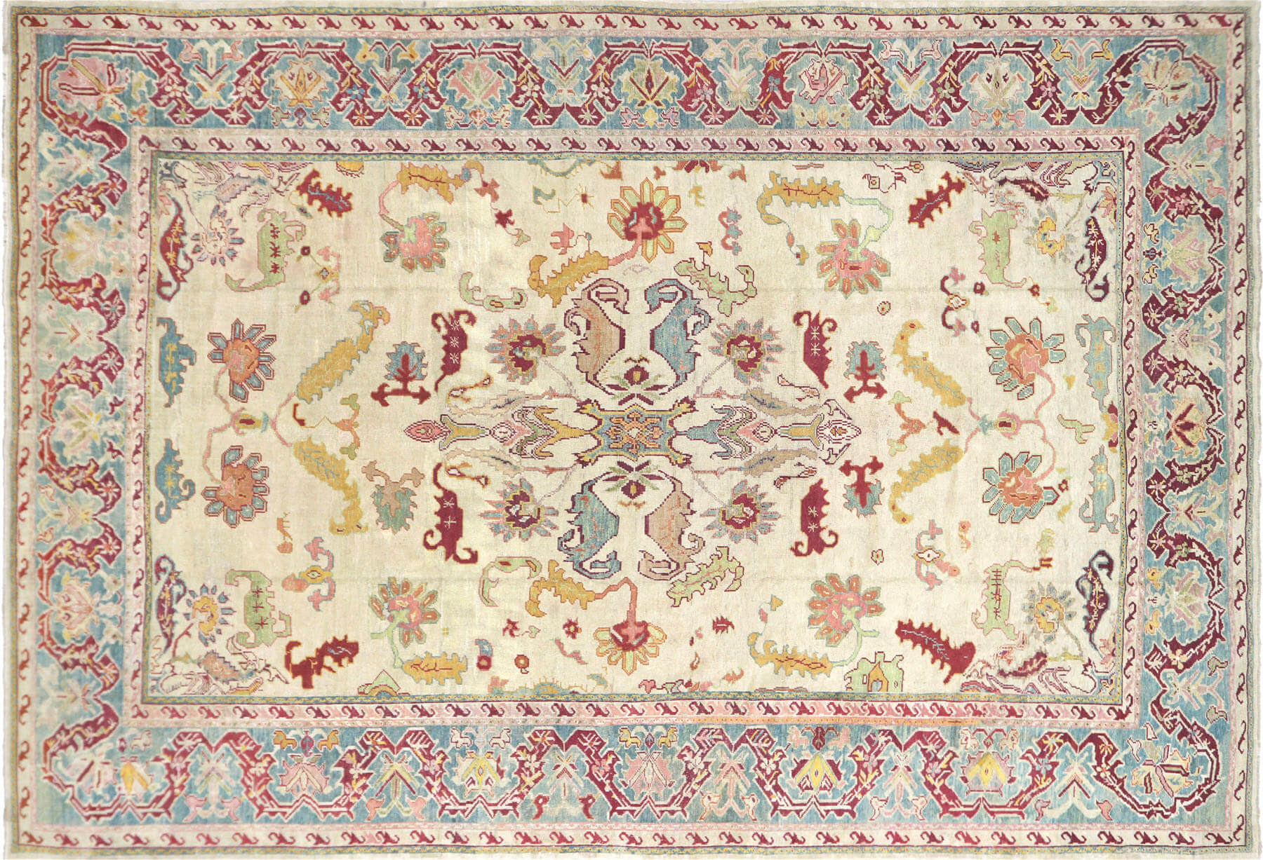 Antique Turkish Oushak Carpet - 10'10" x 15'6"