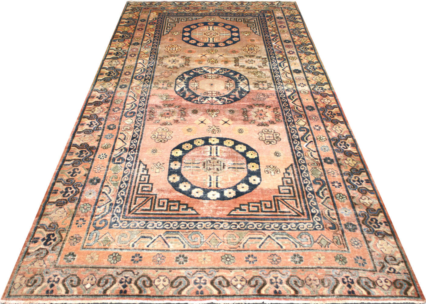 Antique Uzbekistan Khotan Rug - 6'10" x 14'3"