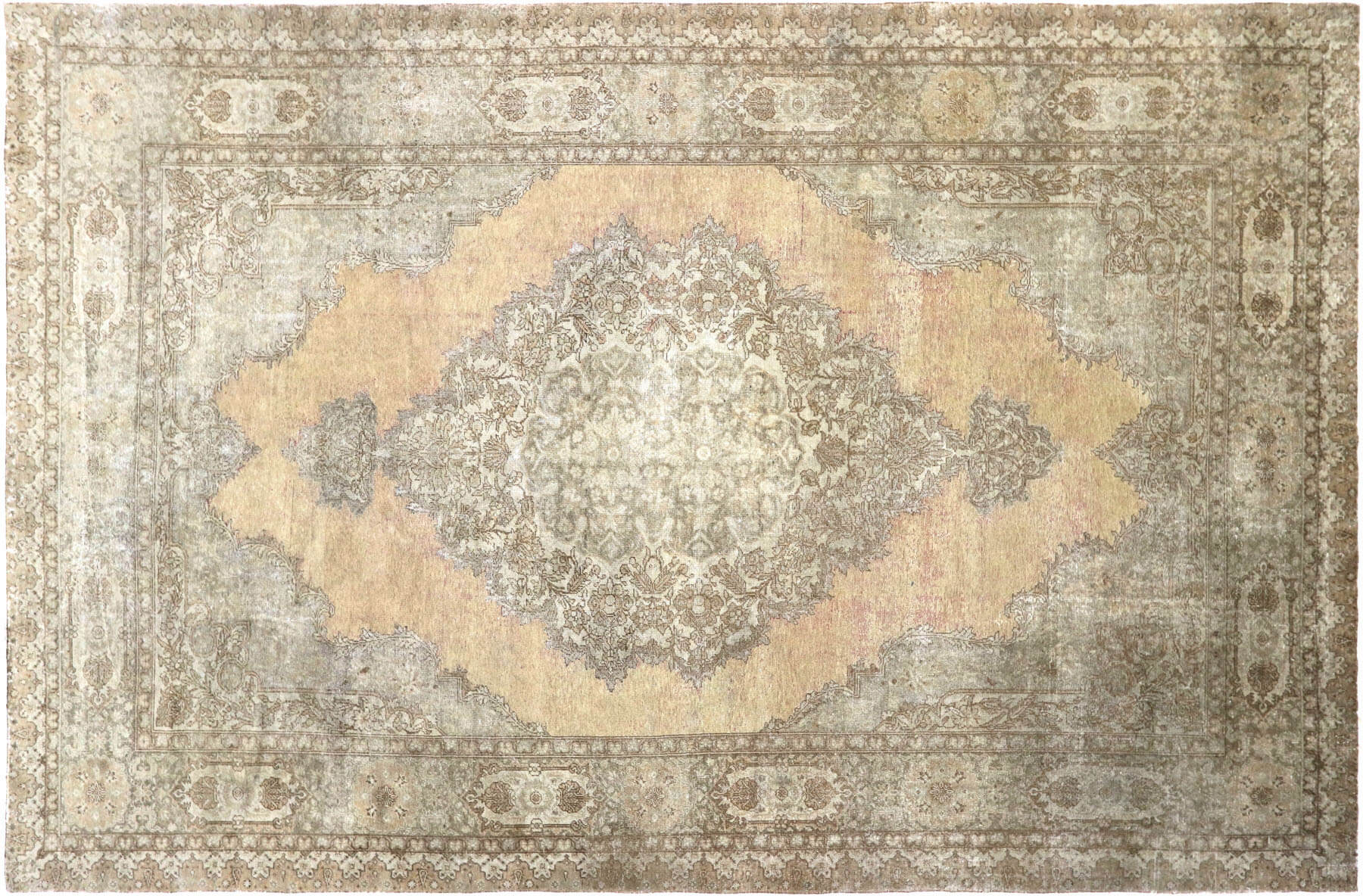 Vintage Turkish Oushak Carpet - 9' x 13'5"