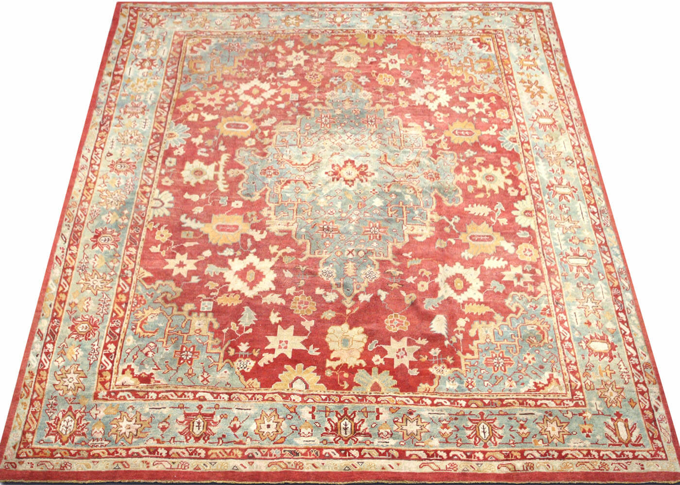 Vintage Turkish Oushak Rug - 13'10" x 15'4"