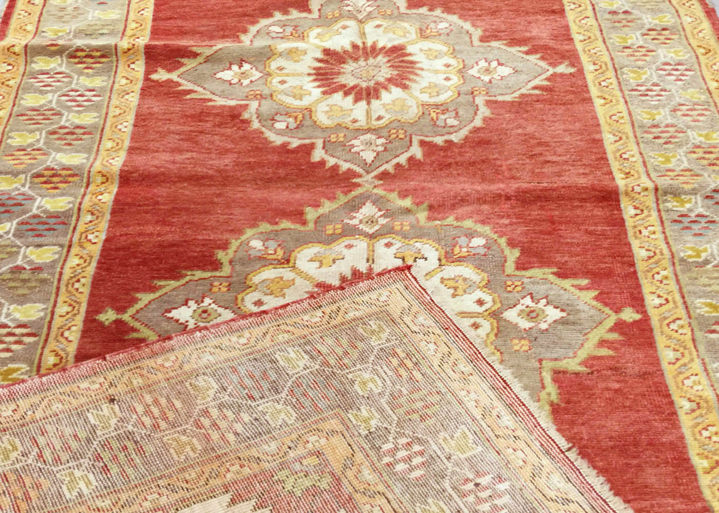 Vintage Turkish Oushak Rug - 4'6" x 11'