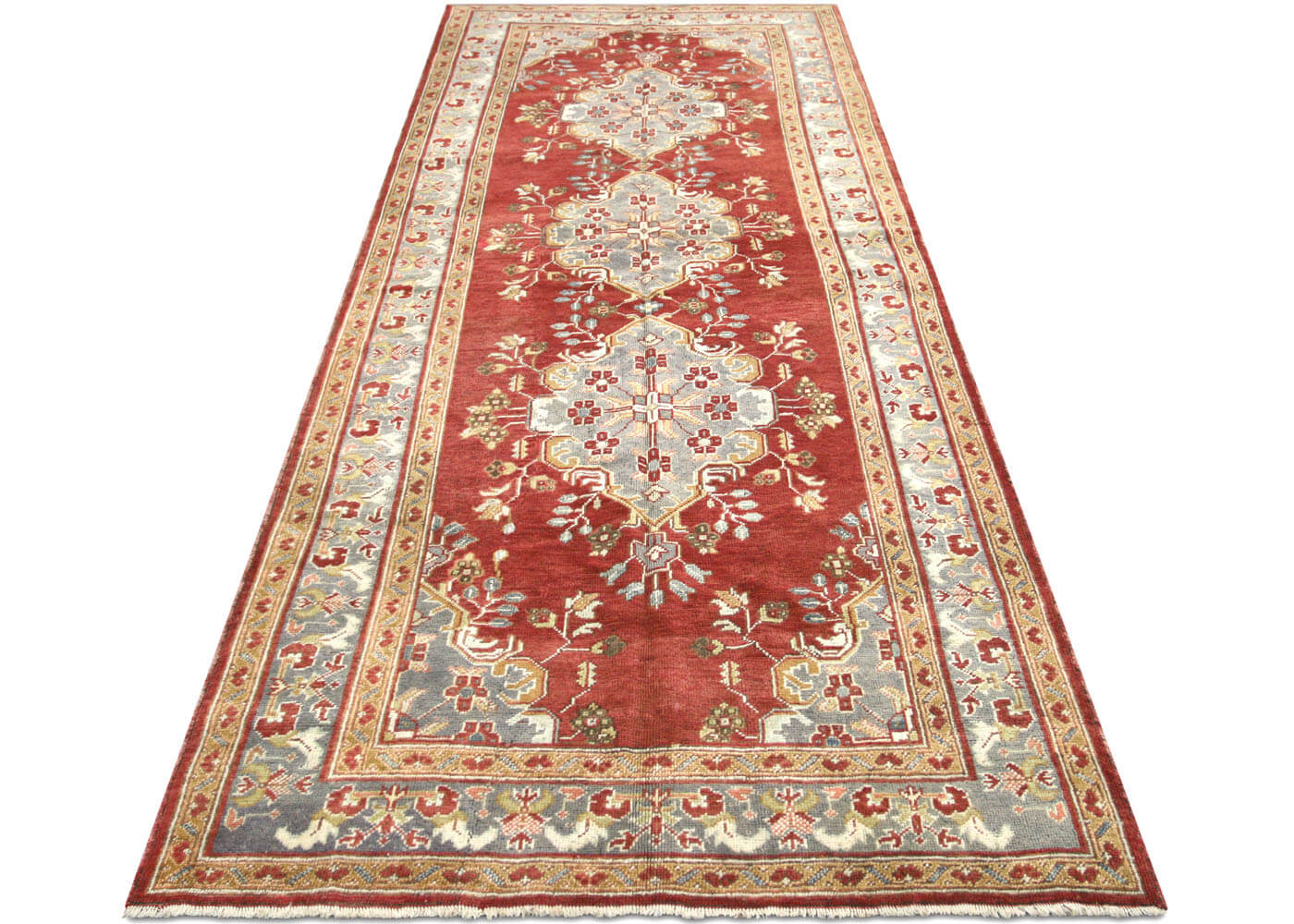 Vintage Turkish Oushak Rug - 4'8" x 11'7"