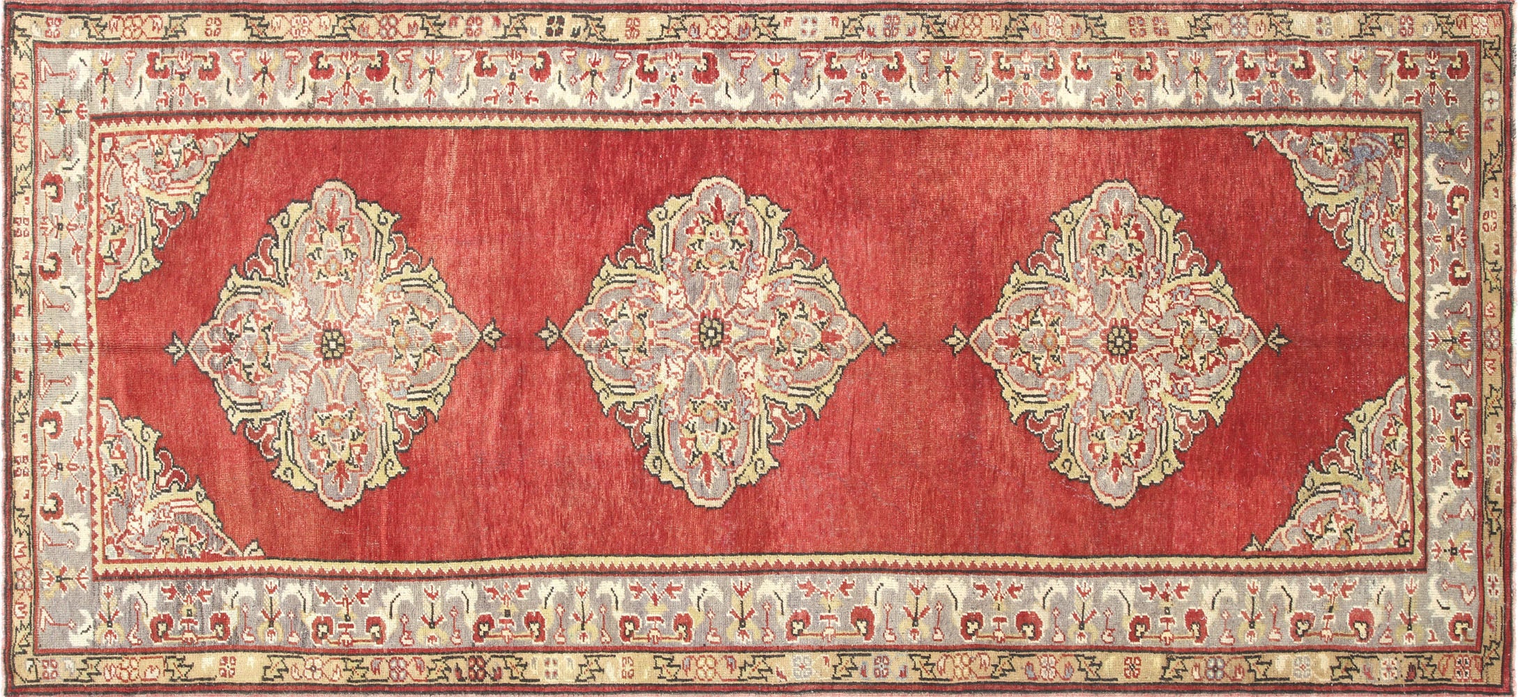Vintage Turkish Oushak Carpet - 4'10" x 11'2"