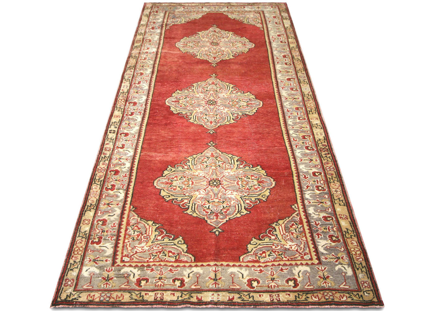 Vintage Turkish Oushak Rug - 4'10" x 11'2"