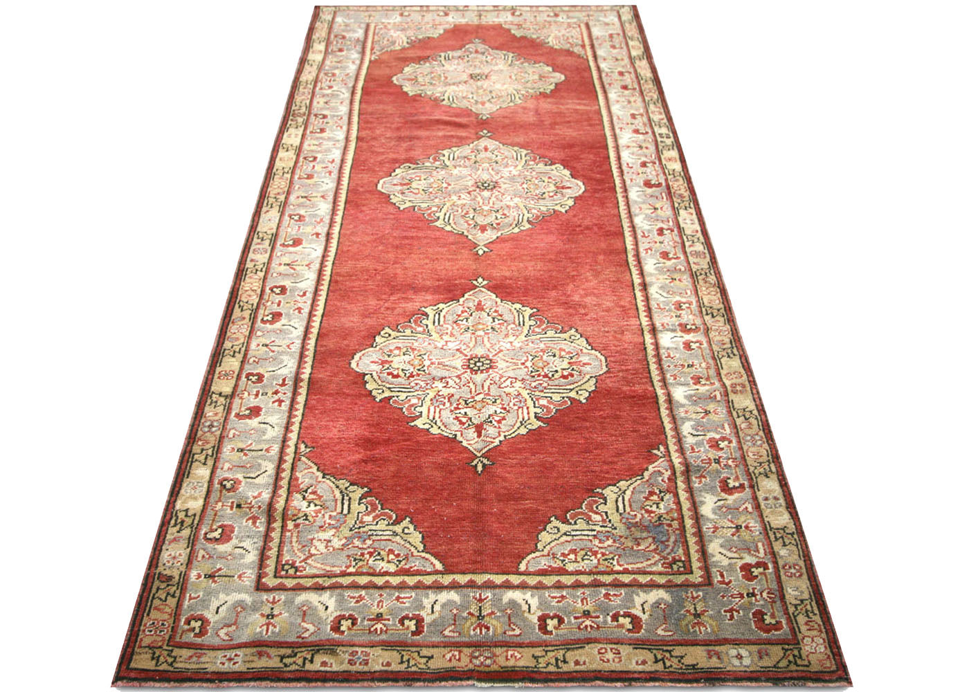 Vintage Turkish Oushak Rug - 4'10" x 11'2"