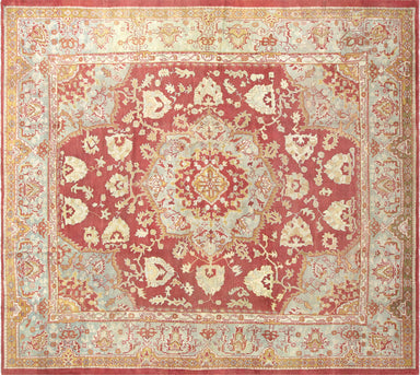 Antique Turkish Oushak Carpet - 13'4" x 15'