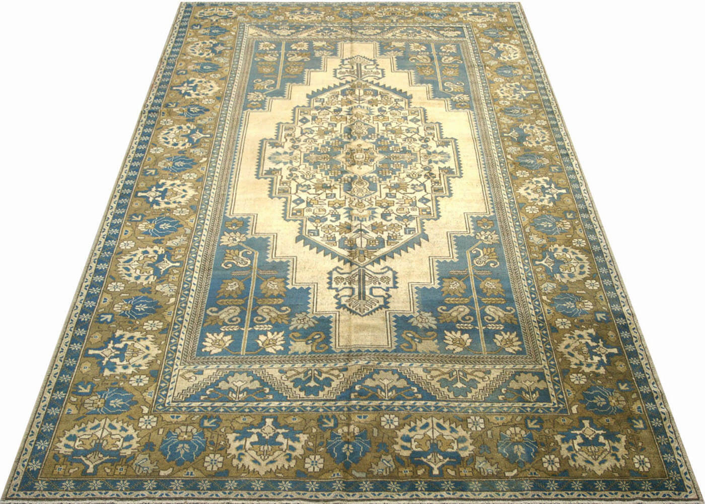 Vintage Turkish Oushak Rug - 7'6" x 13'