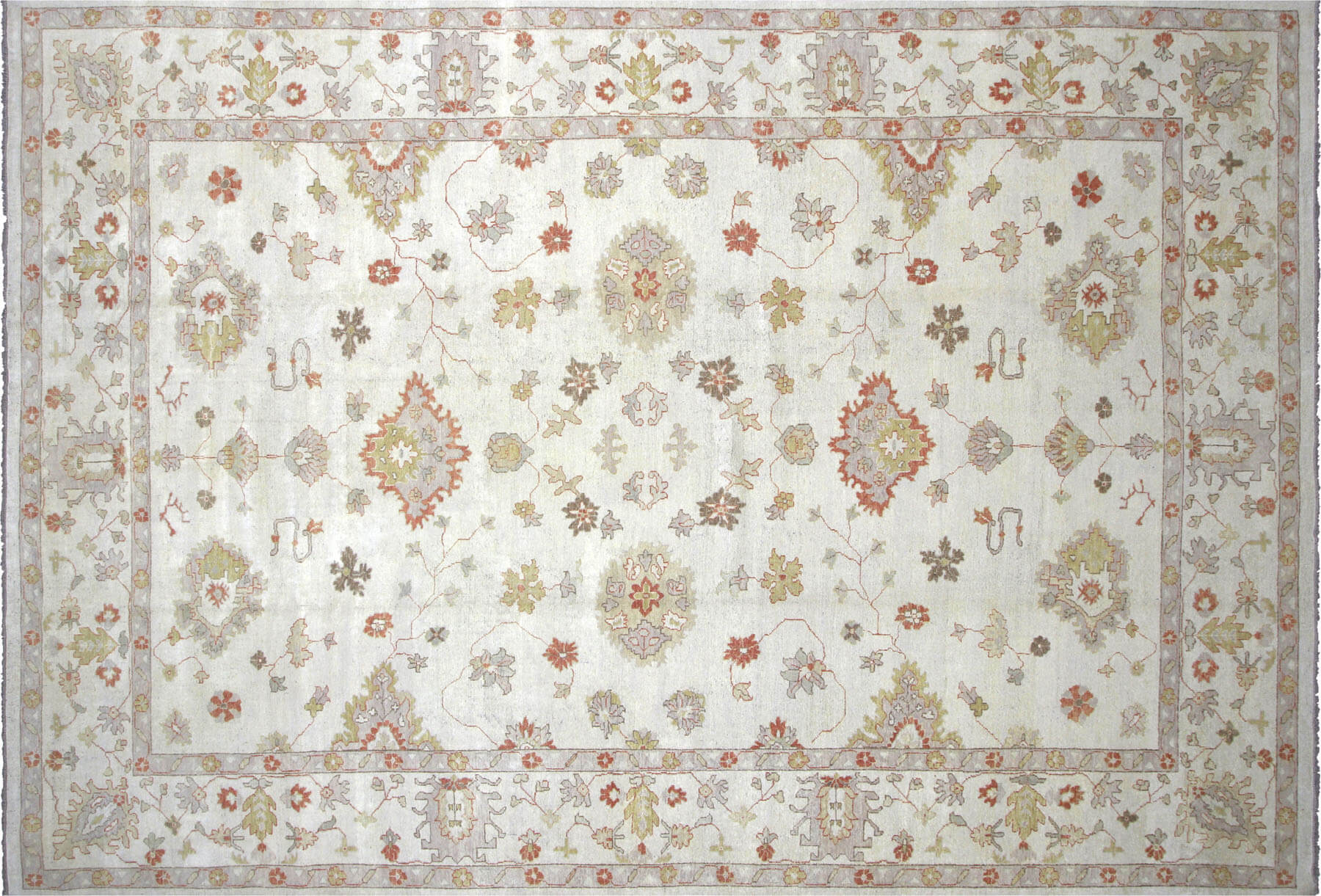 Recently Woven Turkish Oushak Carpet - 12' x 17'7"