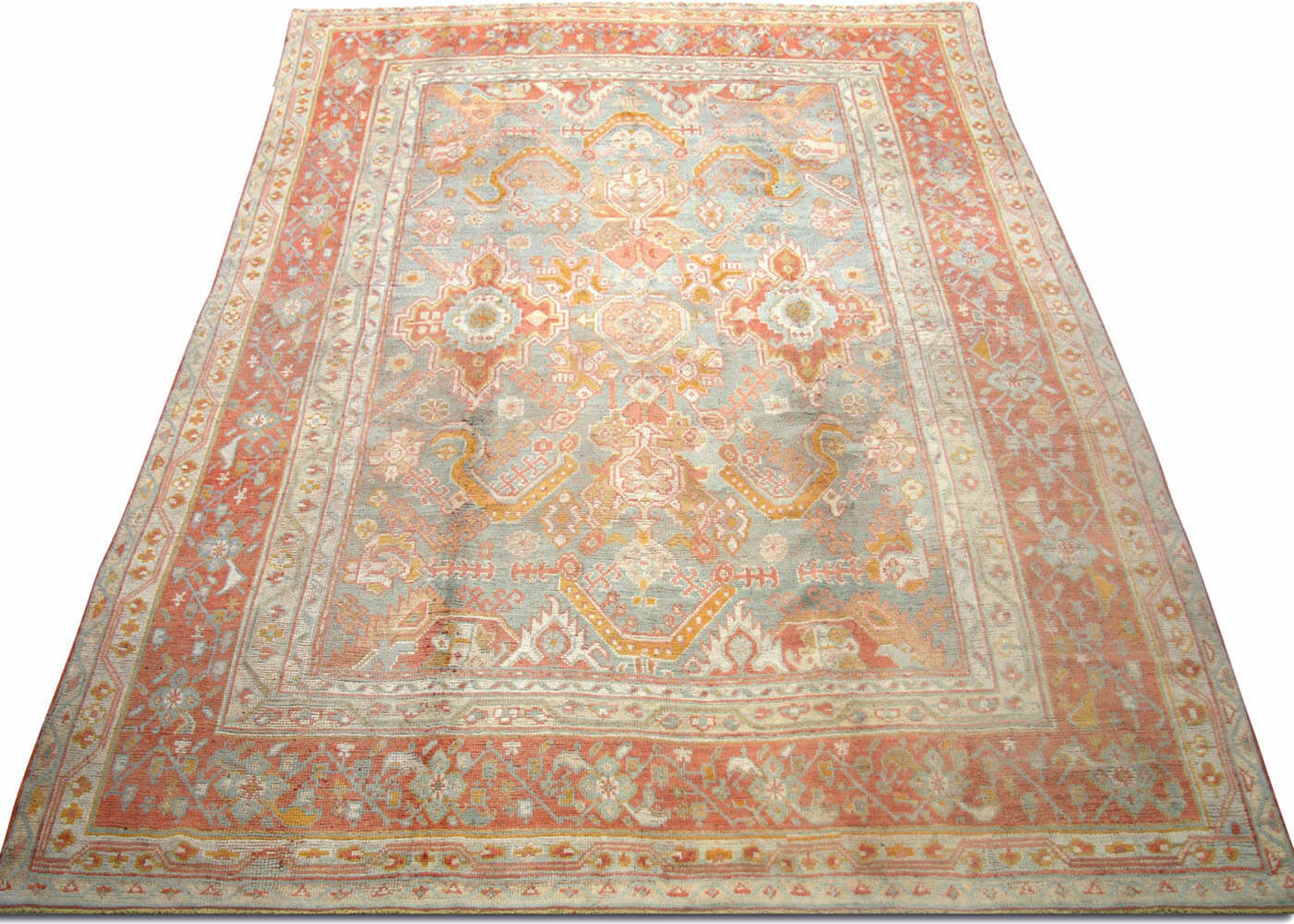 Antique Turkish Oushak Rug - 10'4" x 13'