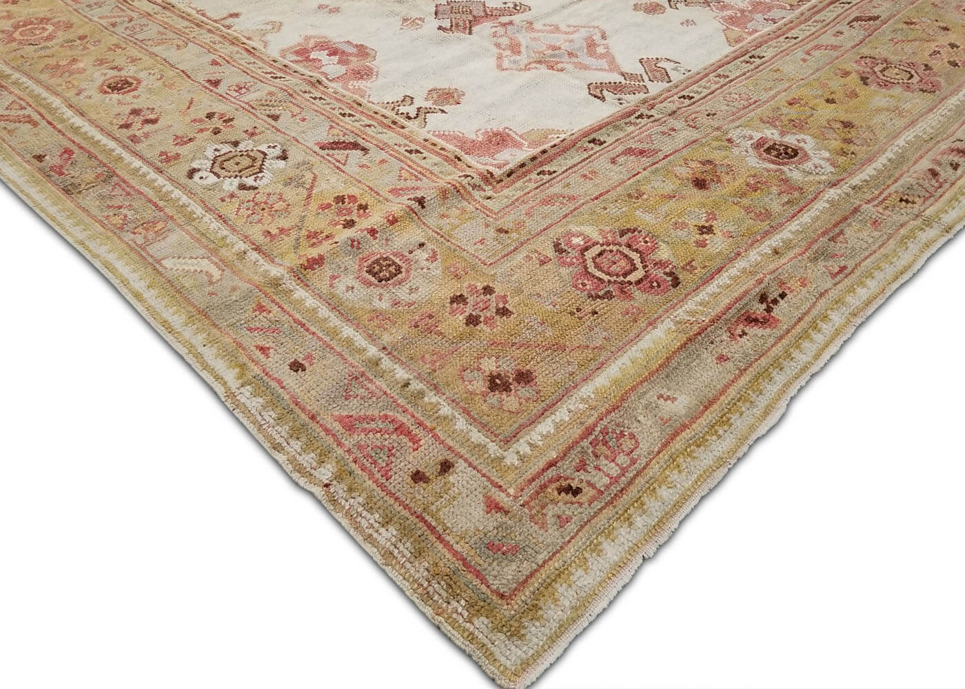 Semi Antique Turkish Oushak Rug - 10' x 14'2"